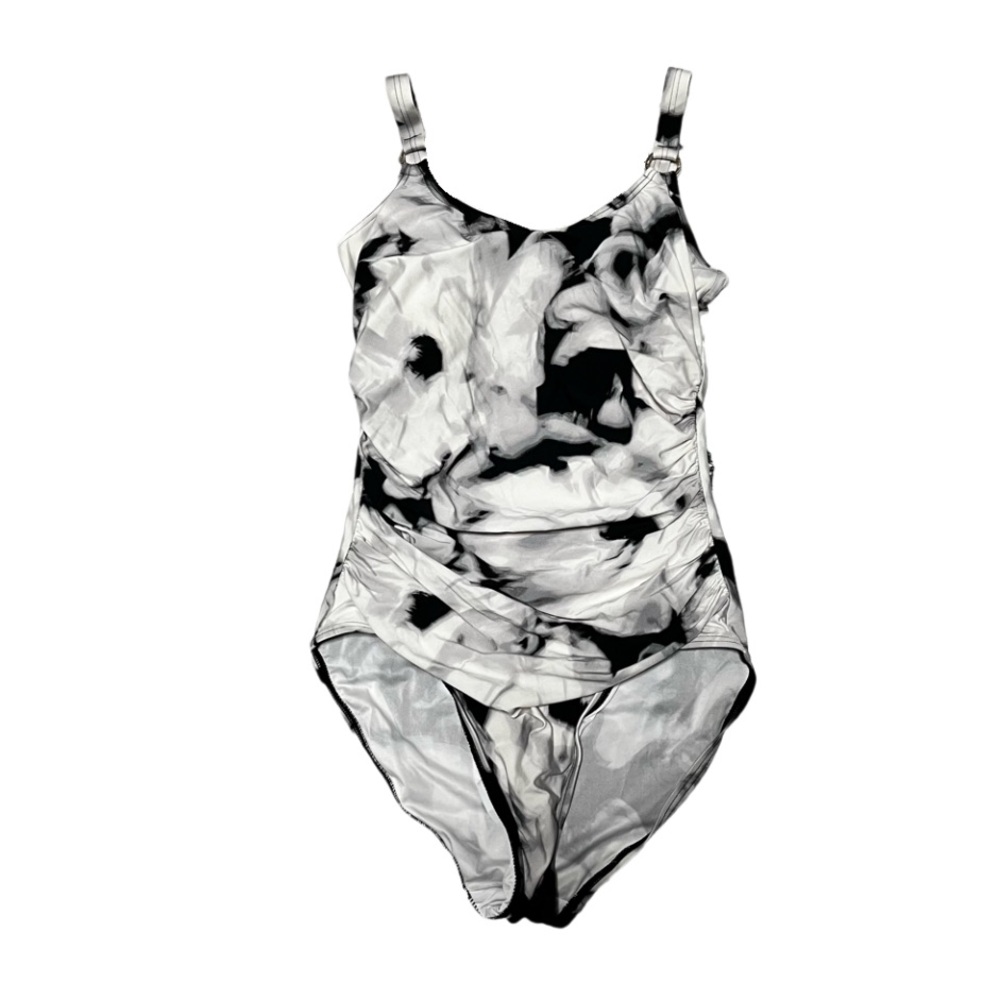10 Calvin Klein Floral Monochrome Athletic One-piece Swimsuit Swim Beach
